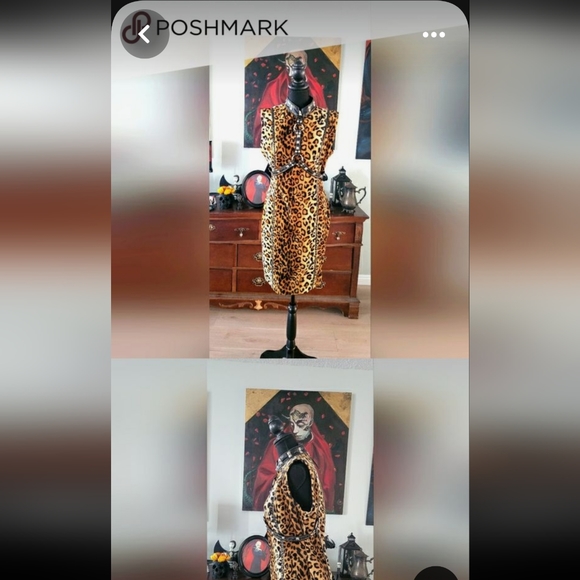 Y2k Lip Service Hollywood Geisha leopard dress punk rock, goth. Rare Med-large - Picture 5 of 5